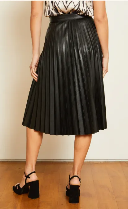 ANNETTE BLACK VEGAN LEATHER SKIRT