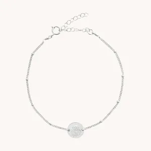 April Daisy Silver Birthflower Bracelet W.