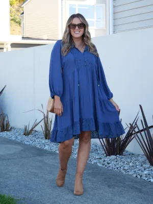 Boho Australia Honor LS Dress Airy Blue