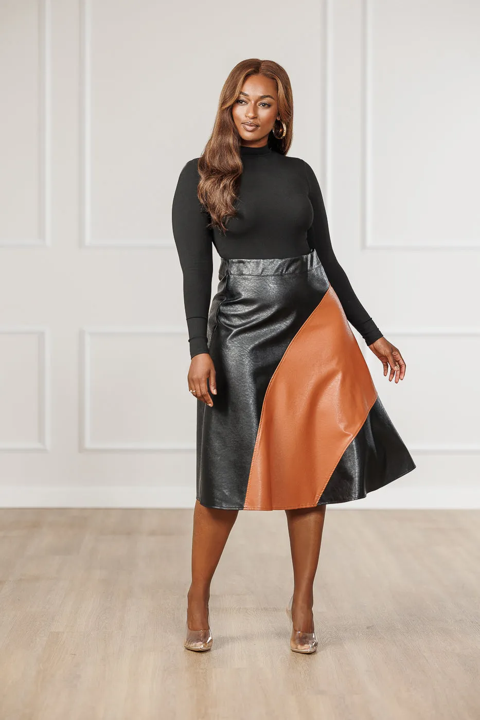 Brielle Colorblock Circle Skirt