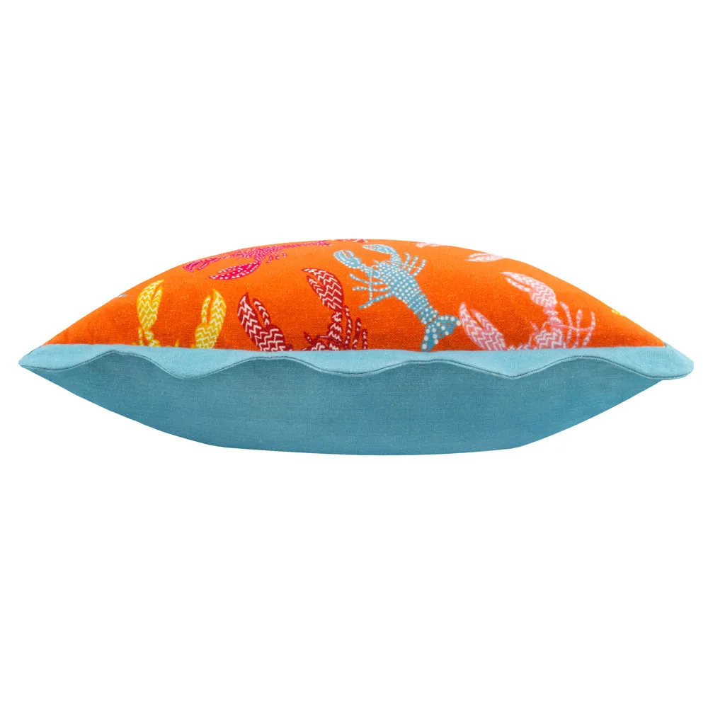 Crustaceans Scalloped Cushion Orange