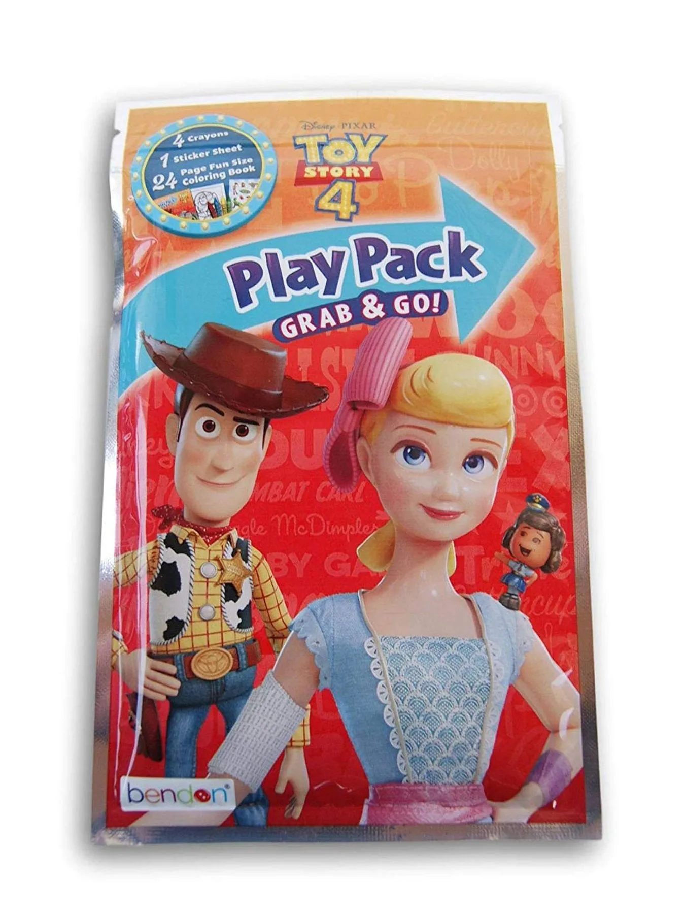 Grab and Go Play Packs Includes 2 Mini Crayons, Sticker, Coloring - Paw Patrol, Avengers, Spiderman, LOL Surprise, Toy Story, Spirit (1Pcs)