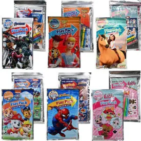 Grab and Go Play Packs Includes 2 Mini Crayons, Sticker, Coloring - Paw Patrol, Avengers, Spiderman, LOL Surprise, Toy Story, Spirit (1Pcs)