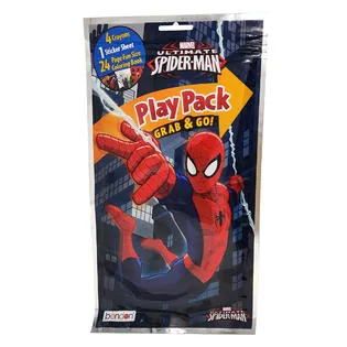 Grab and Go Play Packs Includes 2 Mini Crayons, Sticker, Coloring - Paw Patrol, Avengers, Spiderman, LOL Surprise, Toy Story, Spirit (1Pcs)