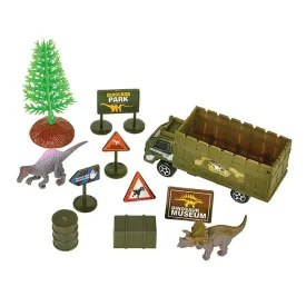 Kicko 11 Piece Dinosaur Playset - Explorer theme Dino Park Miniatures - Realistic Plastic