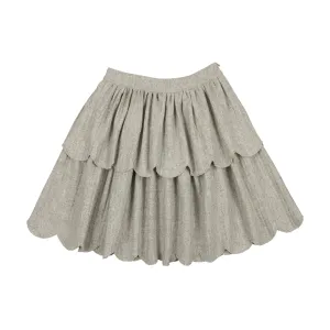 Light Grey Scalloped Skirt