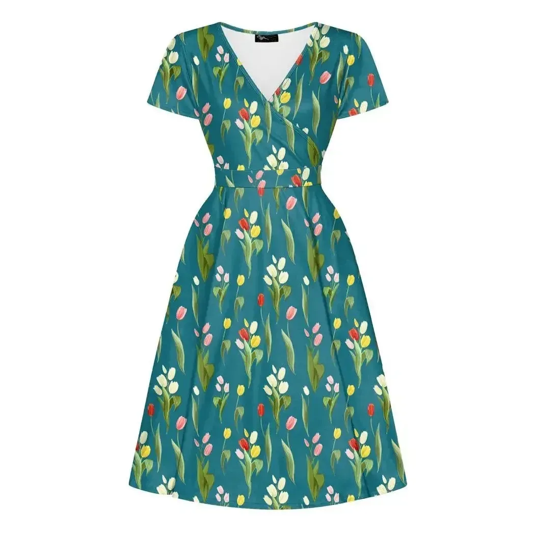 Lyra Dress - Tulip Garden