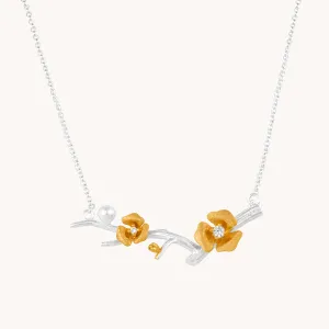 Rosebud Silver Necklace W.