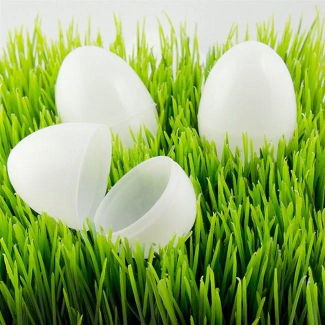 Set of 144 White Plastic Easter Eggs 2.25 Inches