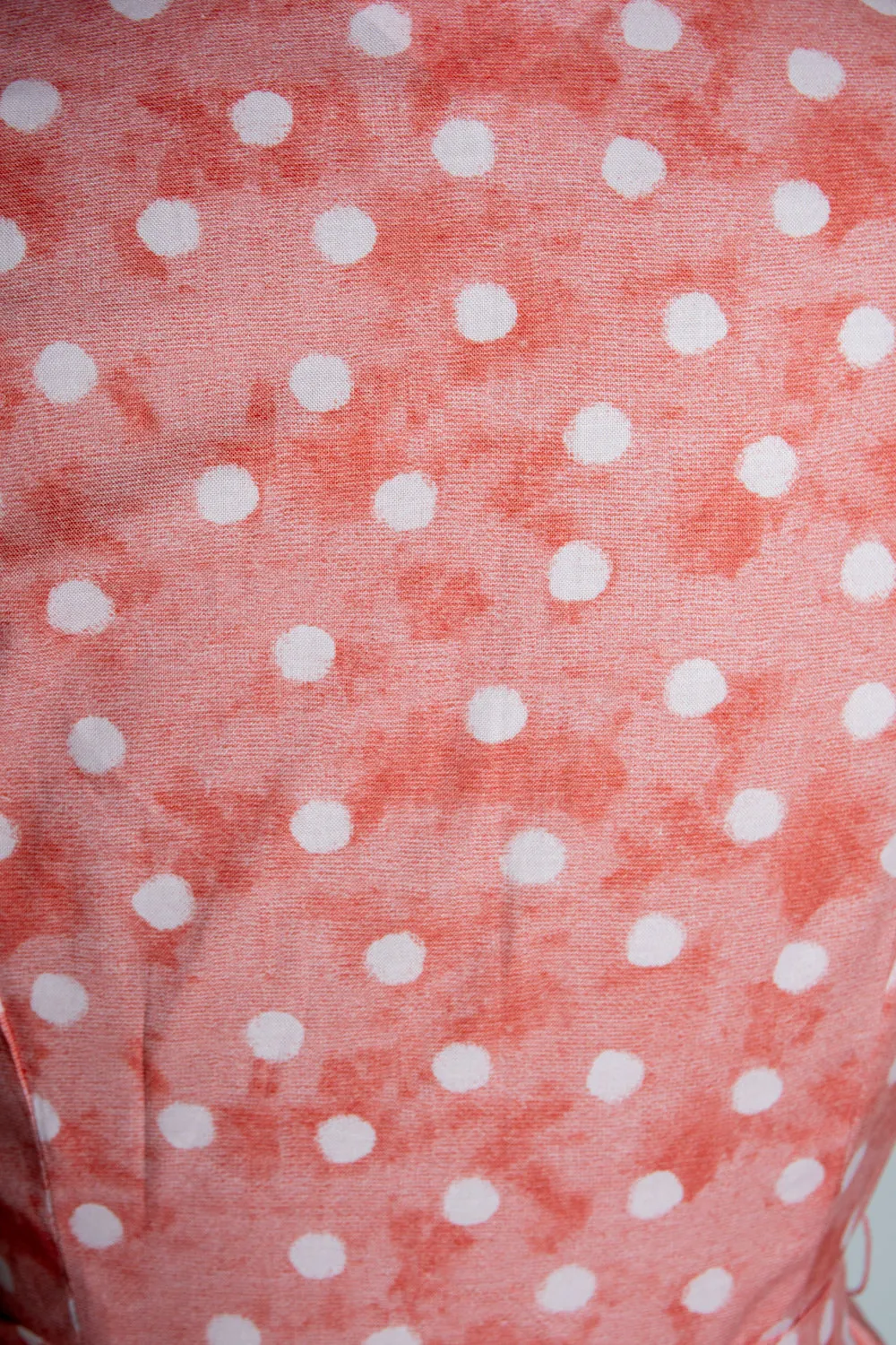 Staci Dress- Watercolor Dot, Coral