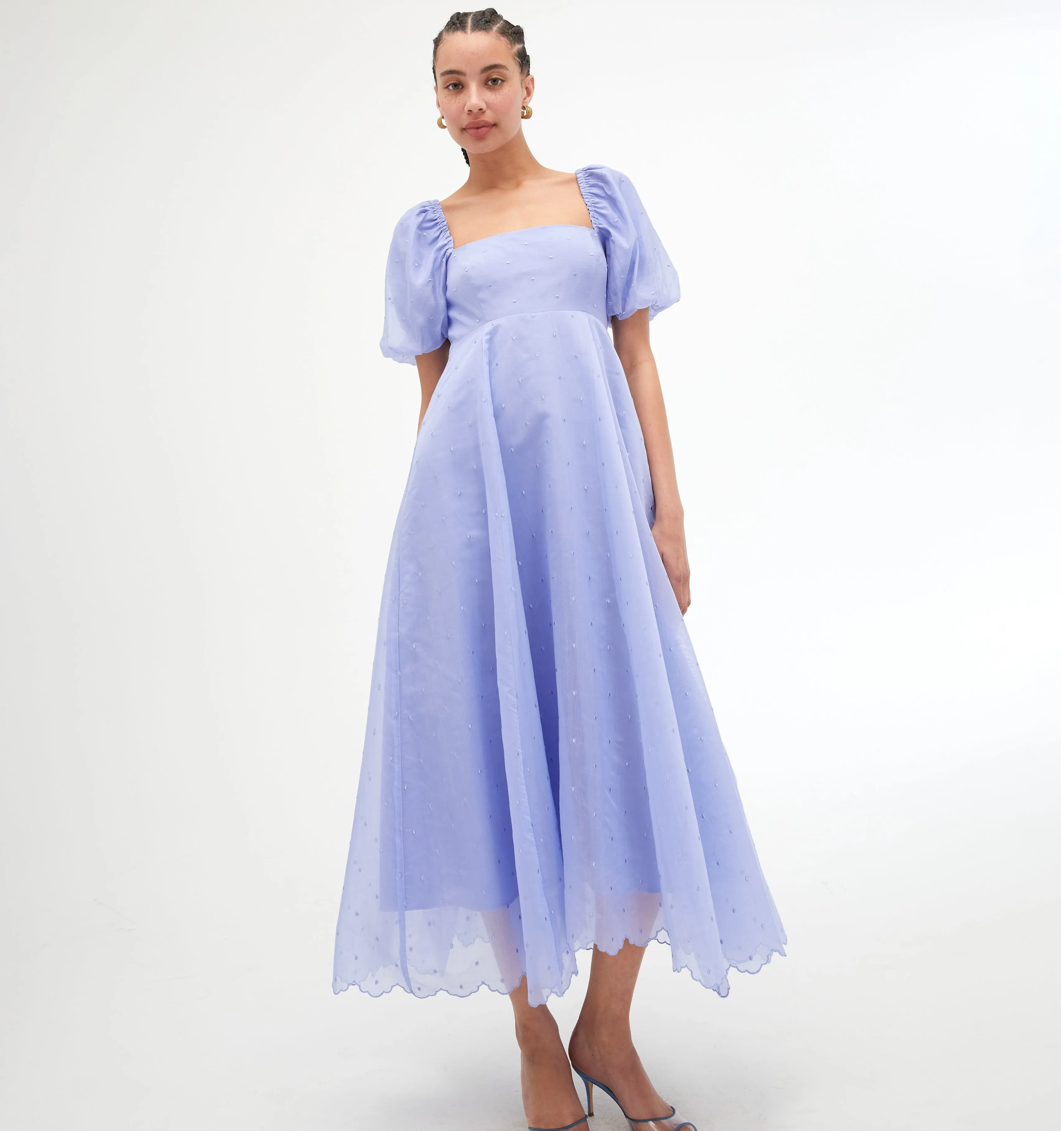 The Matilda Dress - Hyacinth Organza Dot