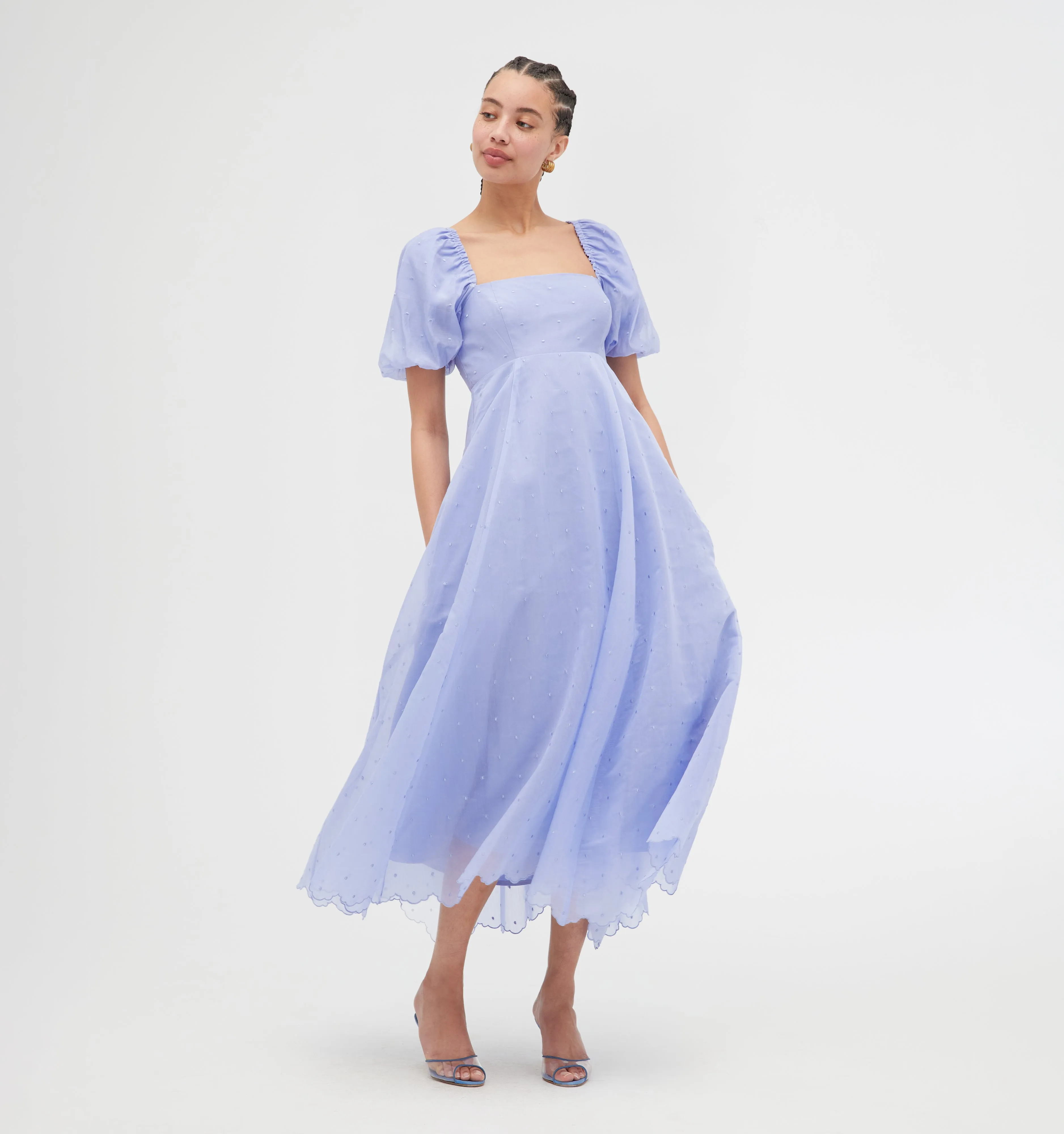 The Matilda Dress - Hyacinth Organza Dot