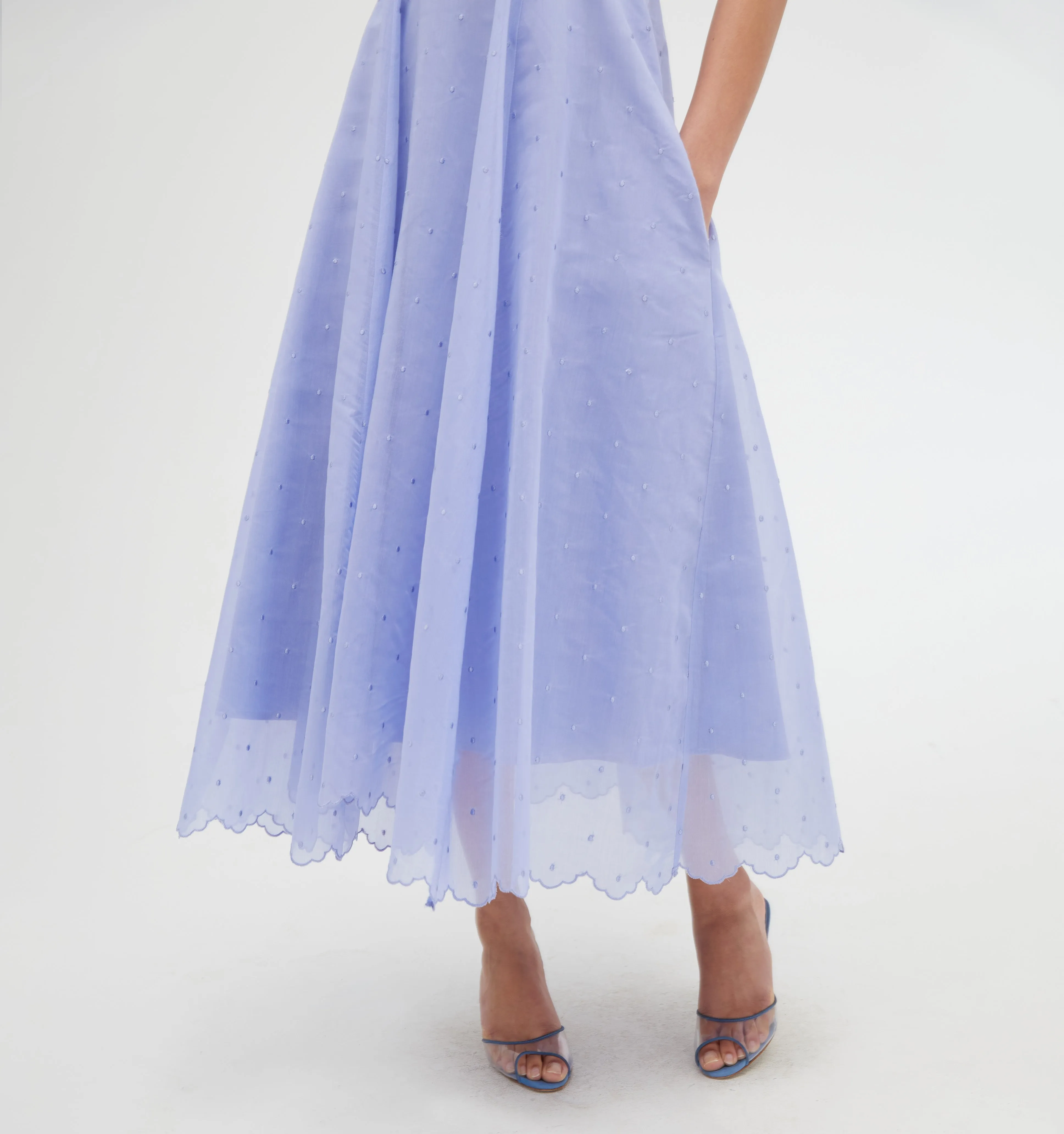 The Matilda Dress - Hyacinth Organza Dot