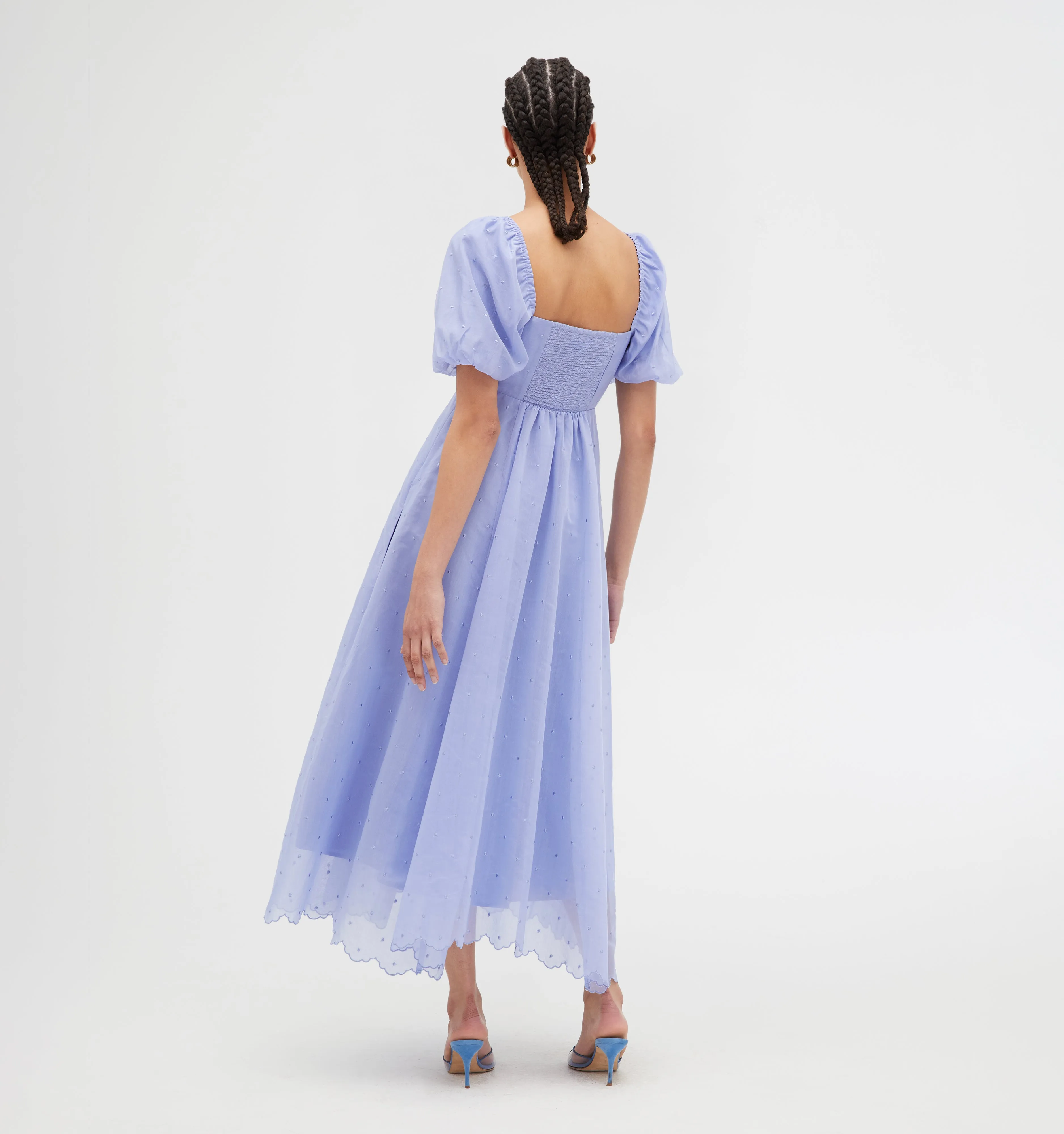 The Matilda Dress - Hyacinth Organza Dot