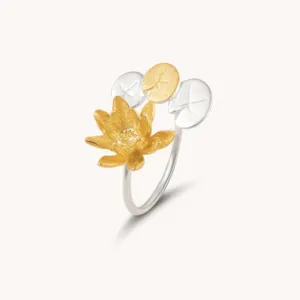 Water Lily Adjustable Ring W.